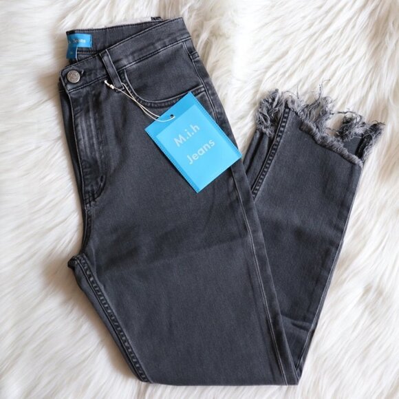 NWT Anthropologie Jeans Grey Straight Leg High Rise Size 26 - Picture 2 of 9